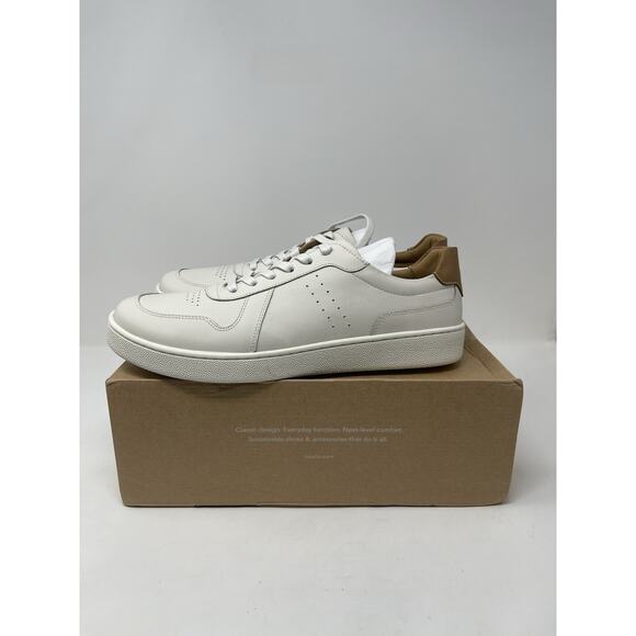 Nisolo Women's 9.5 Bria Go to Court Sneakers White Leather Lace Up Low To - Picture 3 of 9
